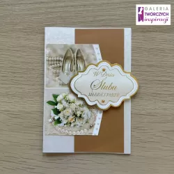Kartka ślubna „W Dniu Ślubu Młodej Parze” – 10,5 x 15 cm